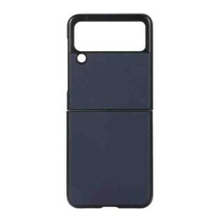 For Samsung Galaxy Z Flip3 5G Sheep Texture Genuine Leather Phone Case(Blue)