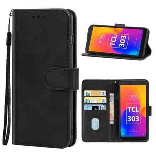 For TCL 303 Leather Phone Case(Black)