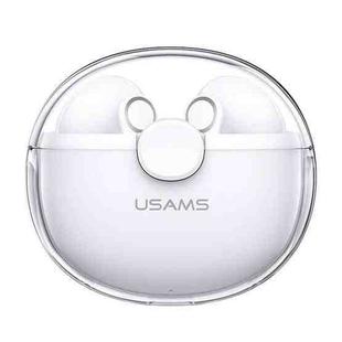 USAMS BU12 TWS Half In-Ear Bluetooth 5.1 Wireless Earphones(White)