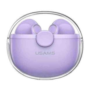 USAMS BU12 TWS Half In-Ear Bluetooth 5.1 Wireless Earphones(Purple)