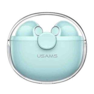 USAMS BU12 TWS Half In-Ear Bluetooth 5.1 Wireless Earphones(Green)