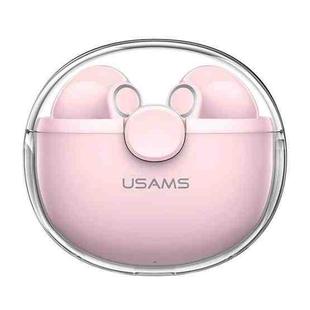 USAMS BU12 TWS Half In-Ear Bluetooth 5.1 Wireless Earphones(Pink)