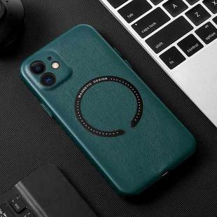 For iPhone 13 Magsafe Magnetic Leather Phone Case(Green)
