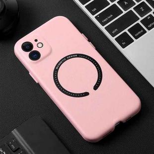For iPhone 13 Pro Magsafe Magnetic Leather Phone Case (Pink)