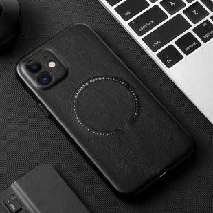 For iPhone 12 Magsafe Magnetic Leather Phone Case(Black)