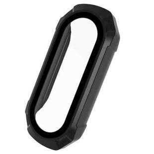 For Xiaomi Mi Band 6 / 5 / 4 / 3 PC + Tempered Glass Watch Case(Black)