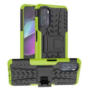 For Motorola Moto G 5G 2022 Tire Texture TPU + PC Phone Case with Holder(Green)