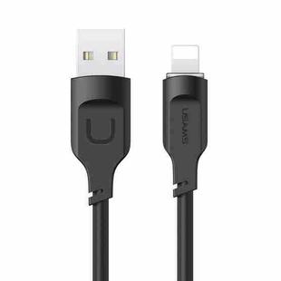 USAMS US-SJ565 Lithe Series 1.2m USB to 8 Pin Fast Charging Cable with Indicator Light(Black)