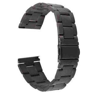 For Samsung Galaxy Galaxy Watch 3 45mm / Huawei Watch 3 / 3 Pro 22mm Three-bead Steel Quick Release Watch Band(Black)