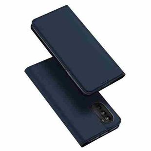 For Motorola Moto G52/G82 5G DUX DUCIS Skin Pro Series PU + TPU Leather Phone Case(Blue)