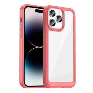 For iPhone 14 Pro Max Colorful Series Acrylic + TPU Phone Case (Red)