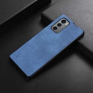 For LG Wing 5G Brugg Texture PU+TPU+PC Shockproof Phone Case(Blue)