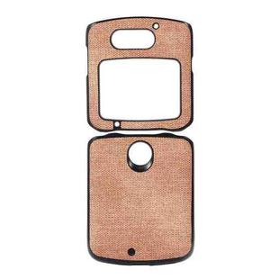 For Motorola Razr 5G Brugg Texture PU+TPU+PC Shockproof Phone Case(Khaki)