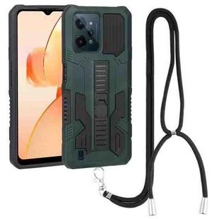 For OPPO Realme C31 Vanguard Lanyard Kickstand TPU + PC Phone Case(Green)
