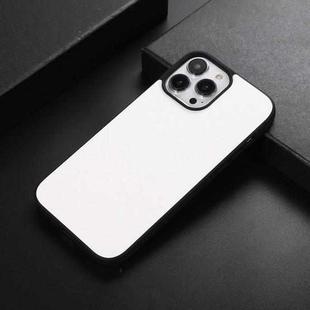 For iPhone 13 Pro Max FaletteTexture PU+TPU+PC Shockproof Phone Case (White)