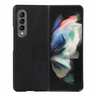 For Samsung Galaxy Z Fold3 5G FaletteTexture PU+TPU+PC Shockproof Phone Case(Black)
