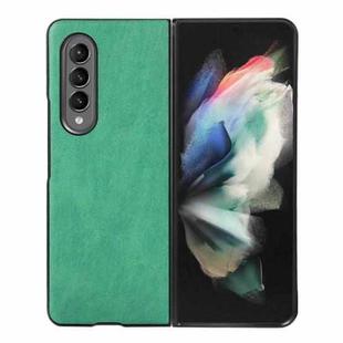 For Samsung Galaxy Z Fold3 5G FaletteTexture PU+TPU+PC Shockproof Phone Case(Green)