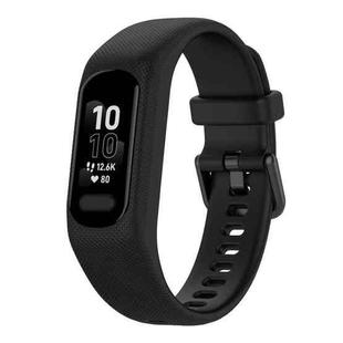 For Garmin Smart 5 Solid Color Silicone Watch Band(Black)