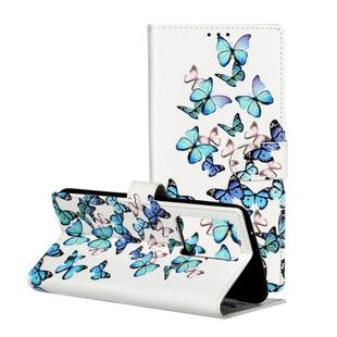 For Galaxy S20 Ultra Colored Drawing Marble Pattern Horizontal Flip PU Leather Case with Holder & Card Slots & Wallet(Little Butterflies)