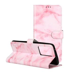 For Galaxy S20 Ultra Colored Drawing Marble Pattern Horizontal Flip PU Leather Case with Holder & Card Slots & Wallet(Pink)