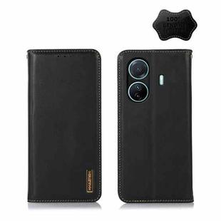 For vivo S15e KHAZNEH Nappa Top Layer Cowhide Leather Phone Case(Black)