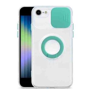 For iPhone SE 2022 / SE 2020 / 8 / 7 Sliding Camshield Ring Holder TPU Phone Case(Mint Green)