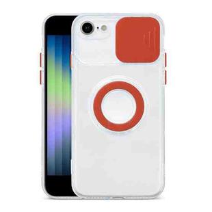 For iPhone SE 2022 / SE 2020 / 8 / 7 Sliding Camshield Ring Holder TPU Phone Case(Red)