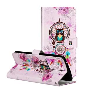 For Galaxy S20 Oil Embossed Coloured Drawing Pattern Horizontal Flip PU Leather Case with Holder & Card Slots & Wallet(Owl Wind Chimes)