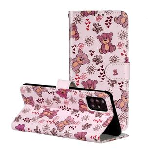 For Galaxy A71 Oil Embossed Coloured Drawing Pattern Horizontal Flip PU Leather Case with Holder & Card Slots & Wallet(Little Bear)