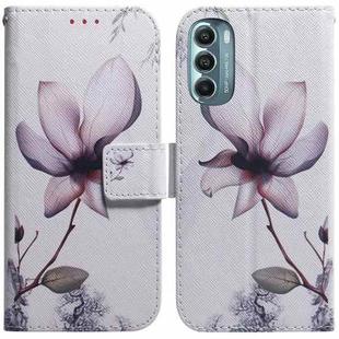 For Motorola Moto G Stylus 5G 2022 Coloured Drawing Leather Phone Case(Magnolia Flower)