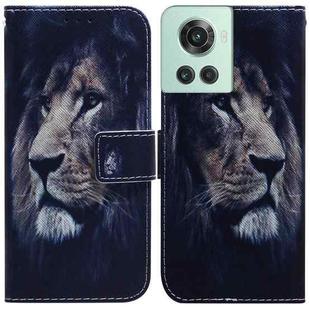 For OnePlus 10R / Ace Coloured Drawing Leather Phone Case(Lion)
