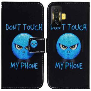 For Xiaomi Poco F4 GT / Redmi K50 Gaming Coloured Drawing Leather Phone Case(Anger)