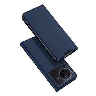 For vivo X80 Pro DUX DUCIS Skin Pro Series PU + TPU Leather Phone Case(Blue)
