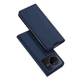 For vivo X80 DUX DUCIS Skin Pro Series PU + TPU Leather Phone Case(Blue)