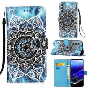 For Motorola Moto G Stylus 2022 Colored Drawing Plain Weave Leather Phone Case(Undersea Mandala)