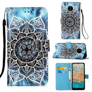 For Nokia C20 / C10 Colored Drawing Plain Weave Leather Phone Case(Undersea Mandala)