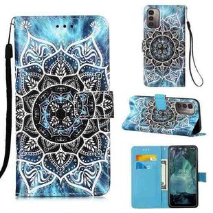 For Nokia G21 / G11 Colored Drawing Plain Weave Leather Phone Case(Undersea Mandala)