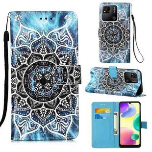 For Xiaomi Redmi 10A Colored Drawing Plain Weave Leather Phone Case(Undersea Mandala)