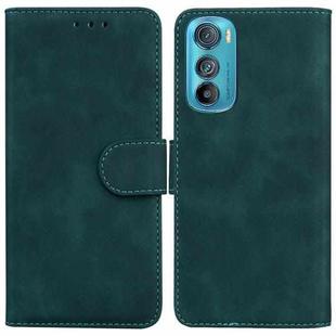 For Motorola Edge 30 Skin Feel Pure Color Flip Leather Phone Case(Green)