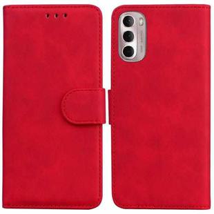 For Motorola Moto G Stylus 4G 2022 Skin Feel Pure Color Flip Leather Phone Case(Red)