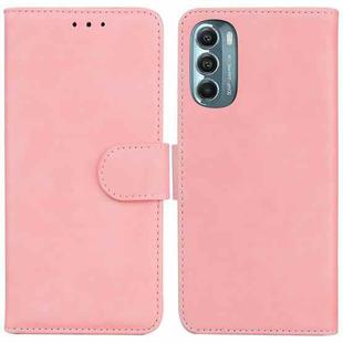 For Motorola Moto G Stylus 5G 2022 Skin Feel Pure Color Flip Leather Phone Case(Pink)