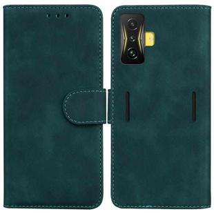 For Xiaomi Poco F4 GT / Redmi K50 Gaming Skin Feel Pure Color Flip Leather Phone Case(Green)