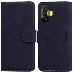 For Xiaomi Poco F4 GT / Redmi K50 Gaming Skin Feel Pure Color Flip Leather Phone Case(Black)