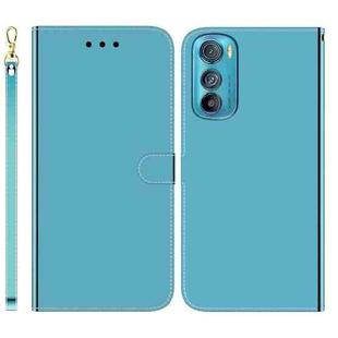 For Motorola Edge 30 Imitated Mirror Surface Leather Phone Case(Blue)