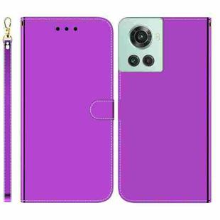 For OnePlus 10R / Ace Imitated Mirror Surface Leather Phone Case(Purple)