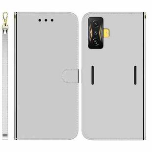 For Xiaomi Poco F4 GT / Redmi K50 Gaming Imitated Mirror Surface Leather Phone Case(Silver)