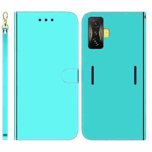 For Xiaomi Poco F4 GT / Redmi K50 Gaming Imitated Mirror Surface Leather Phone Case(Mint Green)