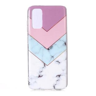 For Galaxy S20 Coloured Drawing Pattern IMD Workmanship Soft TPU Protective Case(Tricolor)