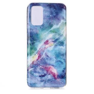 For Galaxy S20+ Coloured Drawing Pattern IMD Workmanship Soft TPU Protective Case(Blue Sky)