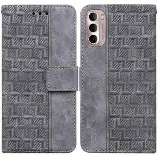 For Motorola Moto G Stylus 4G 2022 Geometric Embossed Leather Phone Case(Grey)